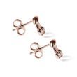 BOUCLES D'OREILLES CERISES EN OR ROSE 14CT - BOUCLES D'OREILLES EN DIAMANT - BOUCLES D'OREILLES