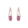EARRINGS IN ROSE GOLD WITH TOURMALINE AND DIAMONDS - TOURMALINE EARRINGS - EARRINGS