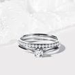 DIAMOND ENGAGEMENT RING SET IN WHITE GOLD - ENGAGEMENT AND WEDDING MATCHING SETS - ENGAGEMENT RINGS