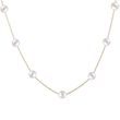 MODERN PEARL CHAIN NECKLACE IN YELLOW GOLD - PEARL NECKLACES - PEARL JEWELRY