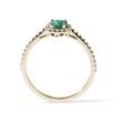 EMERALD ENGAGEMENT RING IN YELLOW GOLD - EMERALD RINGS - RINGS