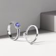 LUXURY TANZANITE AND DIAMOND RING IN WHITE GOLD - TANZANITE RINGS - RINGS