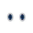 WHITE GOLD EARRINGS WITH OVAL SAPPHIRES AND BRILLIANTS - SAPPHIRE EARRINGS - EARRINGS