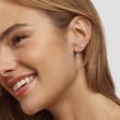 BOUCLES D'OREILLES ÉTOILES EN OR BLANC AVEC DIAMANTS - BOUCLES D'OREILLES POUR ENFANTS - BOUCLES D'OREILLES