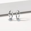 BOUCLES D'OREILLES RUBAN EN OR BLANC AVEC AIGUES-MARINES - BOUCLES D'OREILLES EN AIGUE-MARINE - BOUCLES D'OREILLES