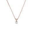 COLLIER D'OR ROSE AVEC PENDENTIF ENDIAMANTÉ - COLLIERS AVEC DIAMANTS - COLLIERS