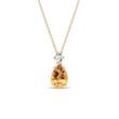 CITRINE AND DIAMOND NECKLACE IN YELLOW GOLD - CITRINE NECKLACES - NECKLACES