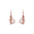 BOUCLES D'OREILLES POUR BÉBÉS EN OR ROSE MOTIF CŒUR - BOUCLES D'OREILLES POUR ENFANTS - BOUCLES D'OREILLES