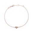 HEART BRACELET WITH DIAMONDS IN ROSE GOLD - DIAMOND BRACELETS - BRACELETS