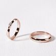 RING WITH THREE BRILLIANTS IN ROSE GOLD - WOMEN'S WEDDING RINGS - WEDDING RINGS