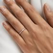 EMERALD CUT DIAMOND EAST-WEST WHITE GOLD RING - DIAMOND ENGAGEMENT RINGS - ENGAGEMENT RINGS