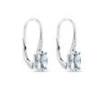 BOUCLES D'OREILLES EN OR BLANC AVEC DIAMANTS ET AIGUES-MARINES - BOUCLES D'OREILLES EN AIGUE-MARINE - BOUCLES D'OREILLES