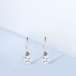 BOUCLES D'OREILLES POUR BÉBÉS EN OR BLANC AVEC ZIRCONS - BOUCLES D'OREILLES POUR ENFANTS - BOUCLES D'OREILLES