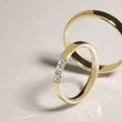 GOLD RING WITH THREE DIAMONDS - WOMEN'S WEDDING RINGS - WEDDING RINGS