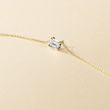 MOISSANITE NECKLACE IN YELLOW GOLD - YELLOW GOLD NECKLACES - NECKLACES