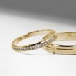 WOMEN'S RING OF YELLOW GOLD WITH DIAMONDS - ALLIANCES DE MARIAGE FEMMES - ALLIANCES DE MARIAGE