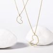 YELLOW GOLD HEART NECKLACE - YELLOW GOLD NECKLACES - NECKLACES