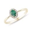 EMERALD AND DIAMOND RING IN GOLD - EMERALD RINGS - RINGS