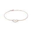 BRACELET AVEC CŒUR EN OR ROSE - BRACELETS EN OR ROSE - BRACELETS