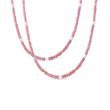 PINK SAPPHIRE AND PEARL YELLOW GOLD NECKLACE - MINERAL NECKLACES - NECKLACES