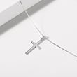 MINIMALIST CROSS NECKLACE IN WHITE GOLD - WHITE GOLD NECKLACES - NECKLACES
