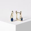 SAPPHIRE AND DIAMOND EARRINGS IN YELLOW GOLD - SAPPHIRE EARRINGS - EARRINGS