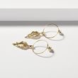 BOUCLES D'OREILLES CERCLES EN OR AVEC FEUILLES - COLLECTION SEASONS - COLLECTIONS KLENOTA