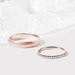RING HALF-ETERNITY IN ROSE GOLD WITH DIAMONDS - WOMEN'S WEDDING RINGS - WEDDING RINGS