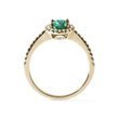 RING WITH OVAL EMERALD AND BRILLIANTS - EMERALD RINGS - RINGS
