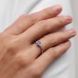 RING IN WHITE GOLD WITH TANZANITE AND DIAMONDS - TANZANITE RINGS - RINGS