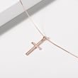 CROSS PENDANT IN ROSE GOLD - ROSE GOLD NECKLACES - NECKLACES