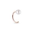 BOUCLES D'OREILLES MINIMALISTES EN OR ROSE AVEC PERLE - BOUCLES D'OREILLES EN PERLES - PERLES