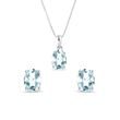 14K WHITE GOLD TOPAZ JEWELRY SET - JEWELRY SETS - FINE JEWELRY