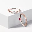 RUBY AND DIAMOND RING IN ROSE GOLD - RUBY RINGS - RINGS