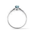 WHITE GOLD RING WITH A CENTRAL TOPAZ AND DIAMONDS - TOPAZ RINGS - RINGS