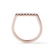 ROSE GOLD FLAT TOP PINKY RING WITH A ROW OF DIAMONDS - DIAMOND RINGS - RINGS