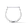 WHITE GOLD FLAT TOP PINKY RING - WHITE GOLD RINGS - RINGS