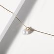 YELLOW GOLD FRESHWATER PEARL PENDANT - PENDANTS - NECKLACES
