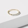 YELLOW GOLD DIAMOND RING WITH 7 BRILLIANT CUT DIAMONDS - WOMEN'S WEDDING RINGS - WEDDING RINGS