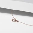 HEART-SHAPED CHAMPAGNE DIAMOND NECKLACE IN ROSE GOLD - DIAMOND NECKLACES - NECKLACES