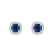 LUXURY SAPPHIRE AND DIAMOND EARRINGS IN WHITE GOLD - SAPPHIRE EARRINGS - EARRINGS