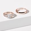 HIS AND HERS ROSE GOLD WEDDING RING SET WITH DIAMONDS - ROSE GOLD WEDDING SETS - WEDDING RINGS