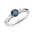 LONDON TOPAZ AND DIAMOND WHITE GOLD RING - TOPAZ RINGS - RINGS