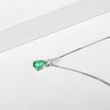 NECKLACE WITH EMERALD AND DIAMOND IN WHITE GOLD - EMERALD NECKLACES - NECKLACES