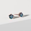 LONDON TOPAZ ROSE GOLD STUD EARRINGS - TOPAZ EARRINGS - EARRINGS