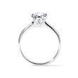 14K WHITE GOLD FLOWER RING WITH 1 CT DIAMOND - SOLITAIRE ENGAGEMENT RINGS - ENGAGEMENT RINGS