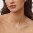 CLASSIC WHITE GOLD NECKLACE WITH EMERALD - EMERALD NECKLACES - NECKLACES
