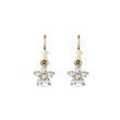 BOUCLES D'OREILLES ÉTOILES EN OR JAUNE AVEC DIAMANTS - BOUCLES D'OREILLES POUR ENFANTS - BOUCLES D'OREILLES