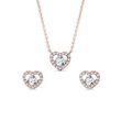 ROSE GOLD AND DIAMOND HEART JEWELRY SET - JEWELRY SETS - FINE JEWELRY