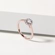 ROSE GOLD DIAMOND HALO RING - DIAMOND ENGAGEMENT RINGS - ENGAGEMENT RINGS